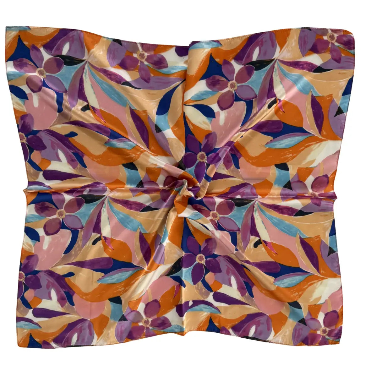 Flower Print Square Scarf