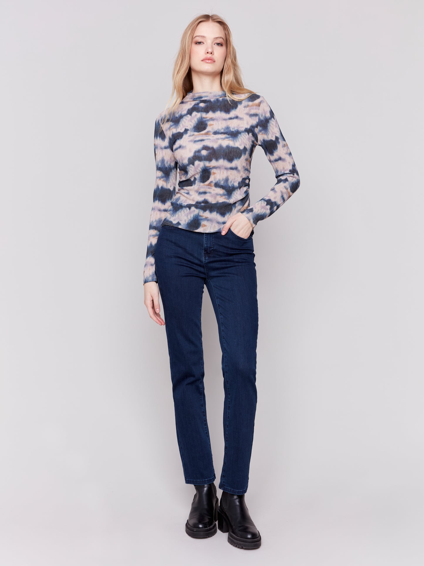 Mock Neck Basic Top