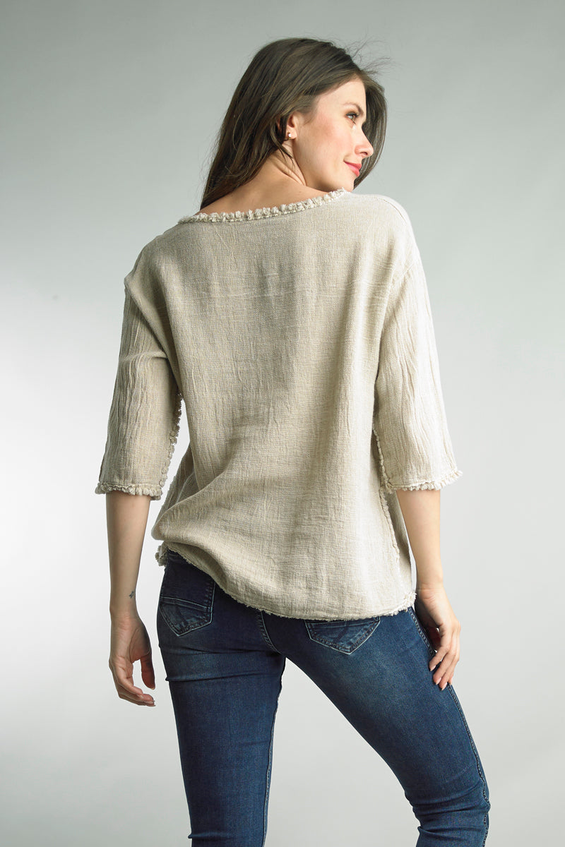 Linen Edge Tee