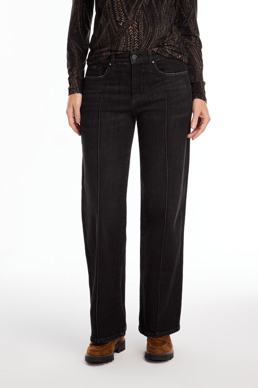 Olivia Pintuck Wash Wide Leg Jean