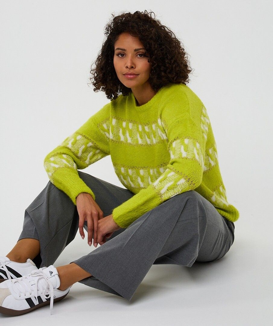 Striped Jacquard Sweater