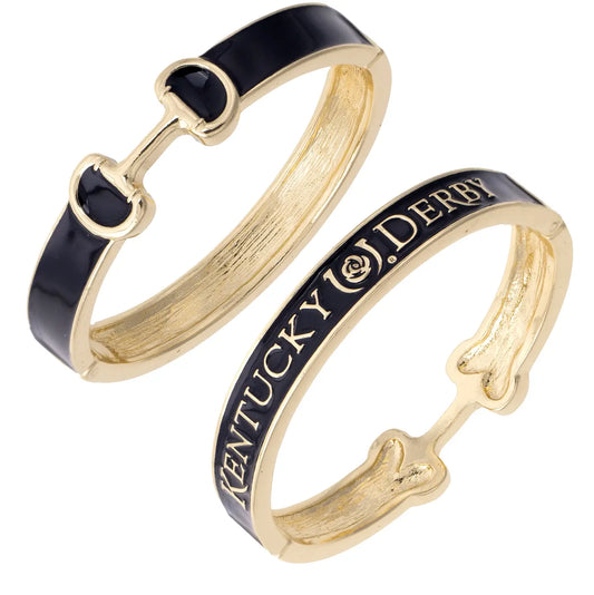 Kentucky Derby Enamel Horse Bit Hinge Bangle