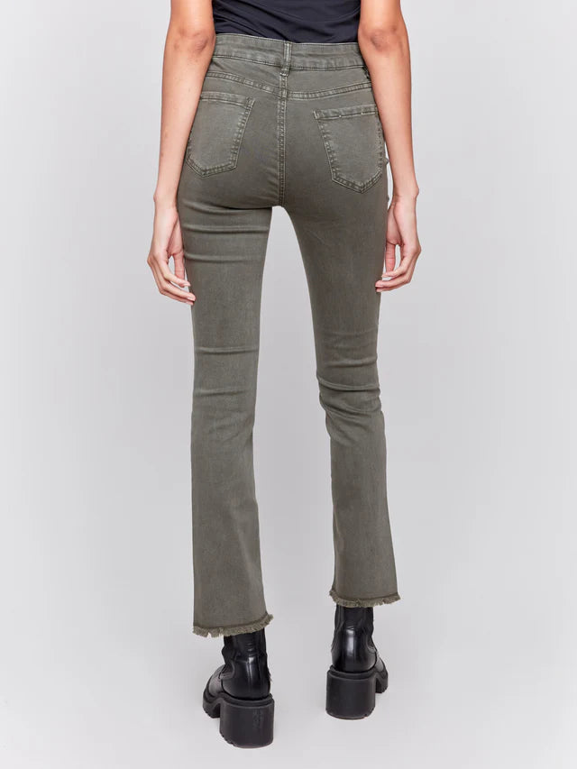 Colored Asymmetrical Leg Pant