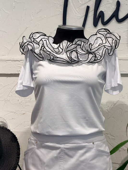 Anna Embellished Short Sleeve Top