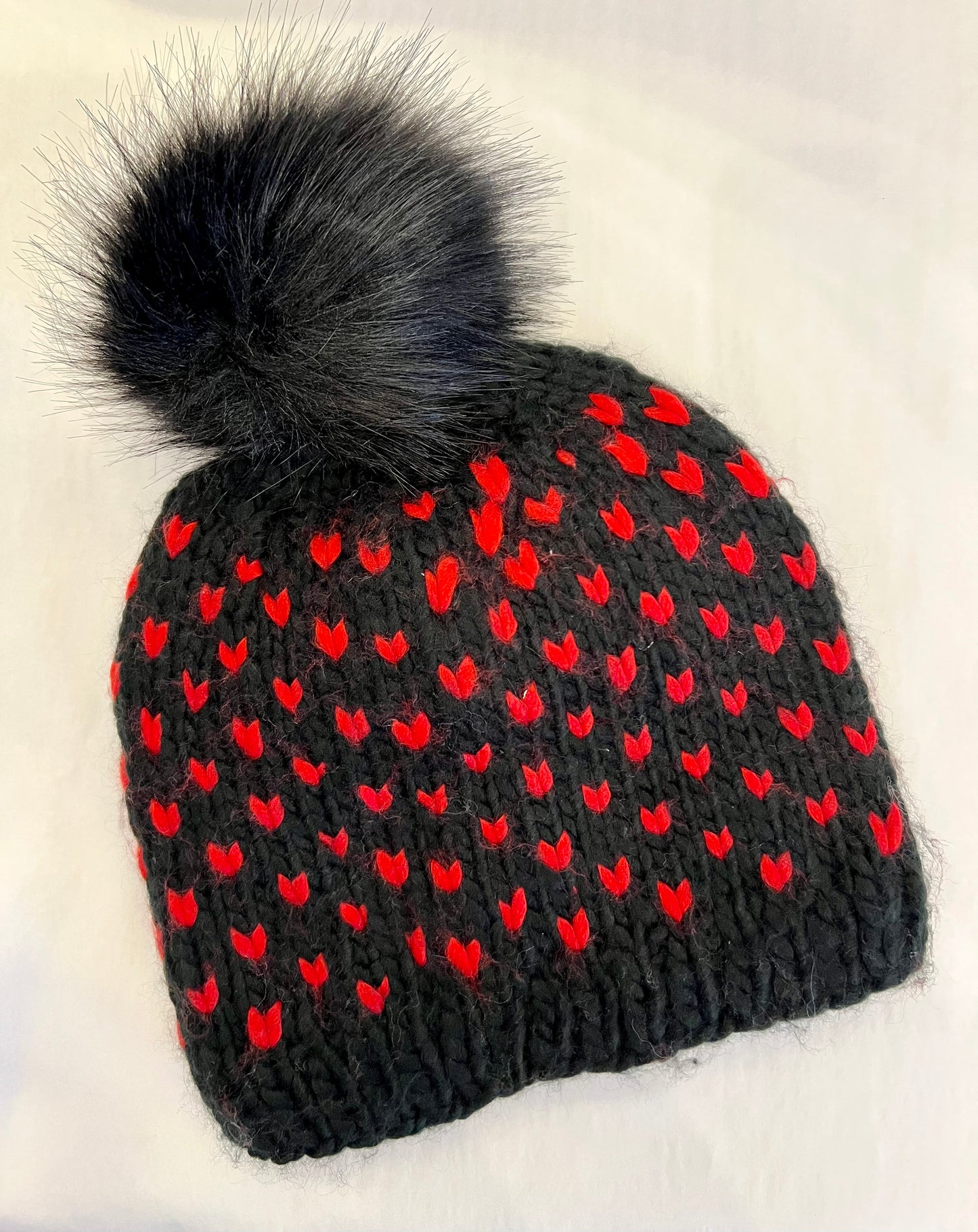 Look By M Fair Isle Pom Pom Hat