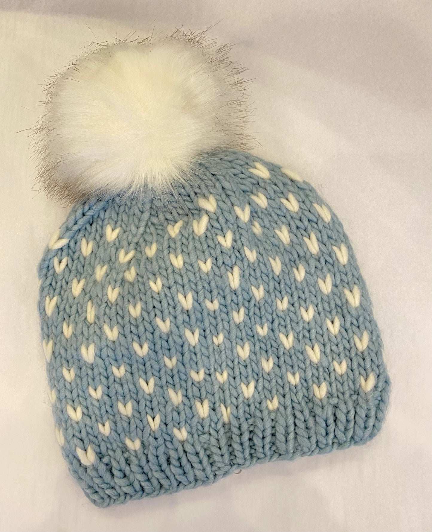 Look By M Fair Isle Pom Pom Hat