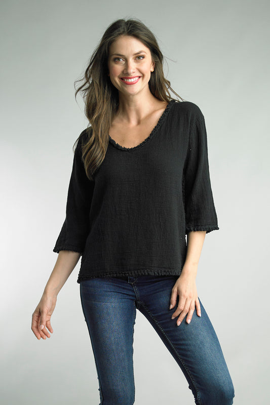 Linen Edge Tee