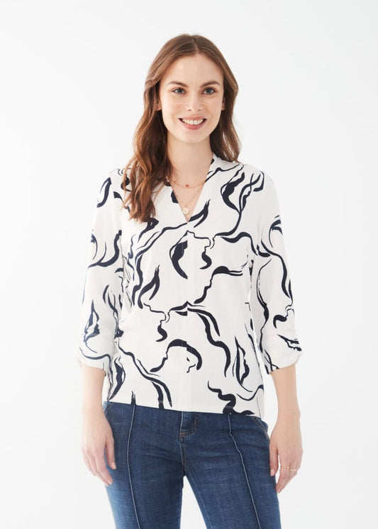 V-Neck 3/4 Sleeve Top
