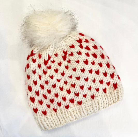 Look By M Fair Isle Pom Pom Hat
